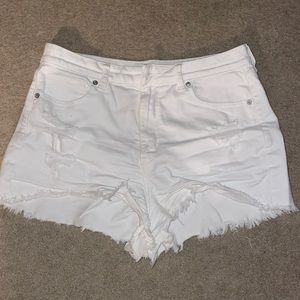 White high waisted shorts size 10 from AMERICAN EAGLE